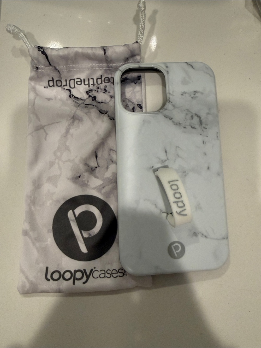 Loopy Case for iPhone 12 Pro Max- White Marble - Picture 2 of 10